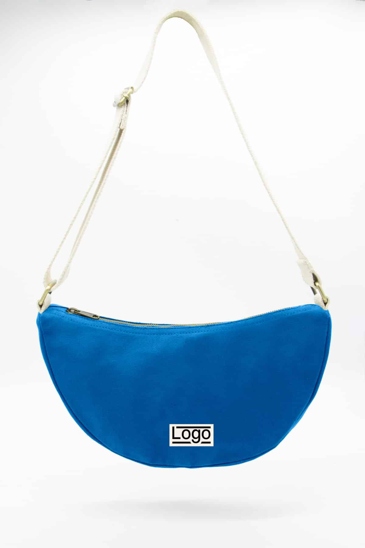 Sac demi-lune publicitaire Inès Bleu roi